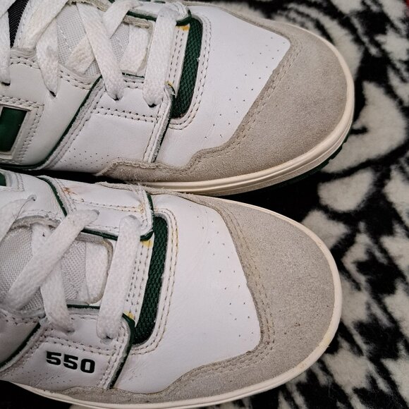 % Size 9 Men New Balance 550 White Team Forest Green sneakers  A54 main image 9